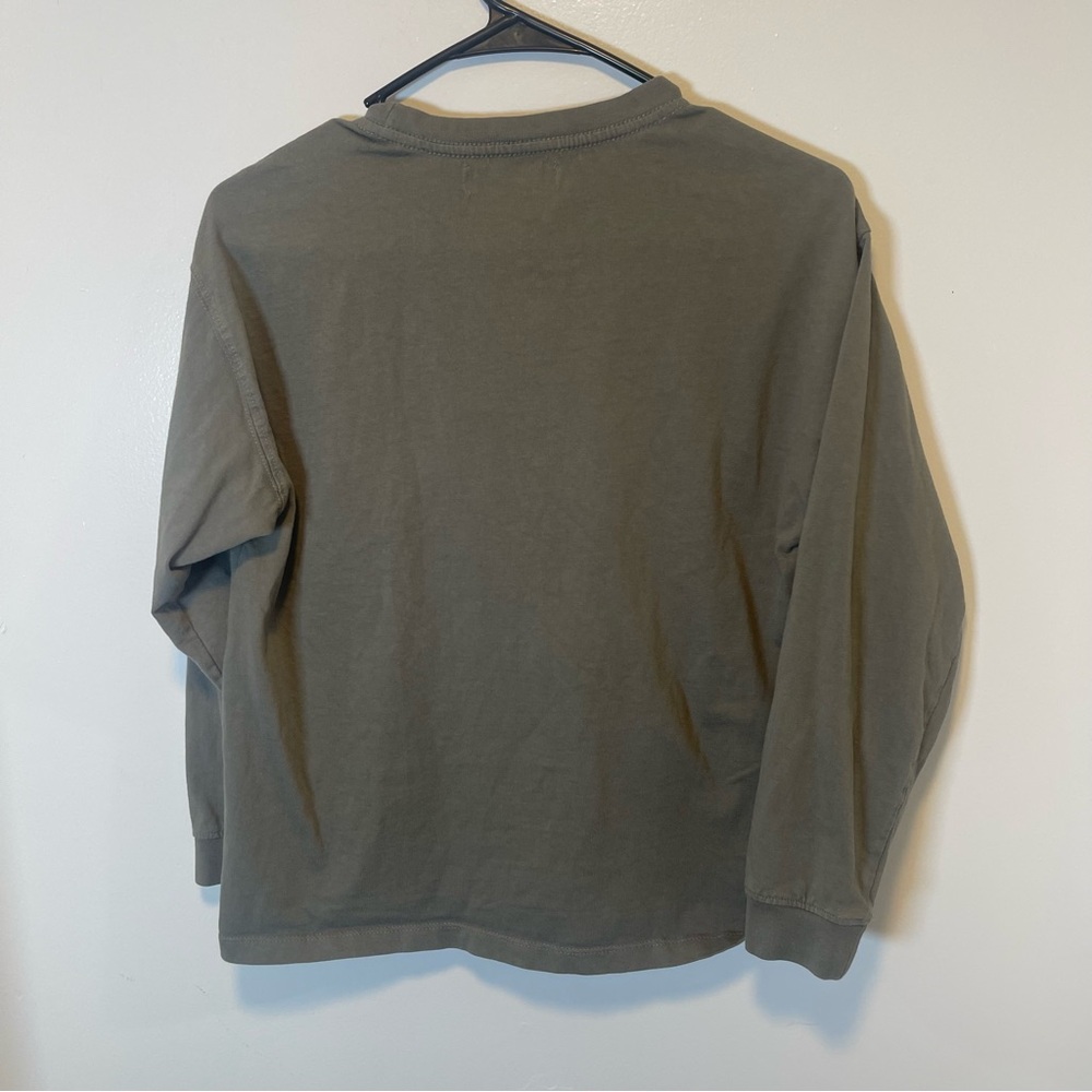Zara kids green long‎ sleeve basic shirt boys size 11/12 - Picture 2 of 3